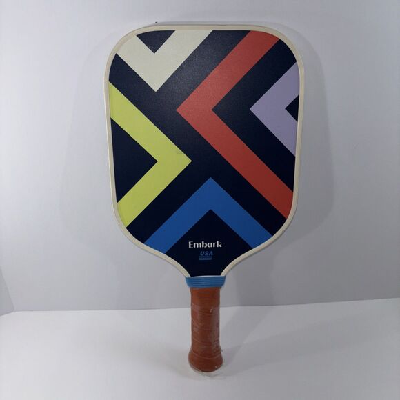 Embark Adults Pickleball Paddle USA Approved Blue/Red/Yellow Carbon Triangle - Picture 1 of 6